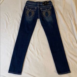 Miss Me Skinny Jeans with Angel Detail Size 27